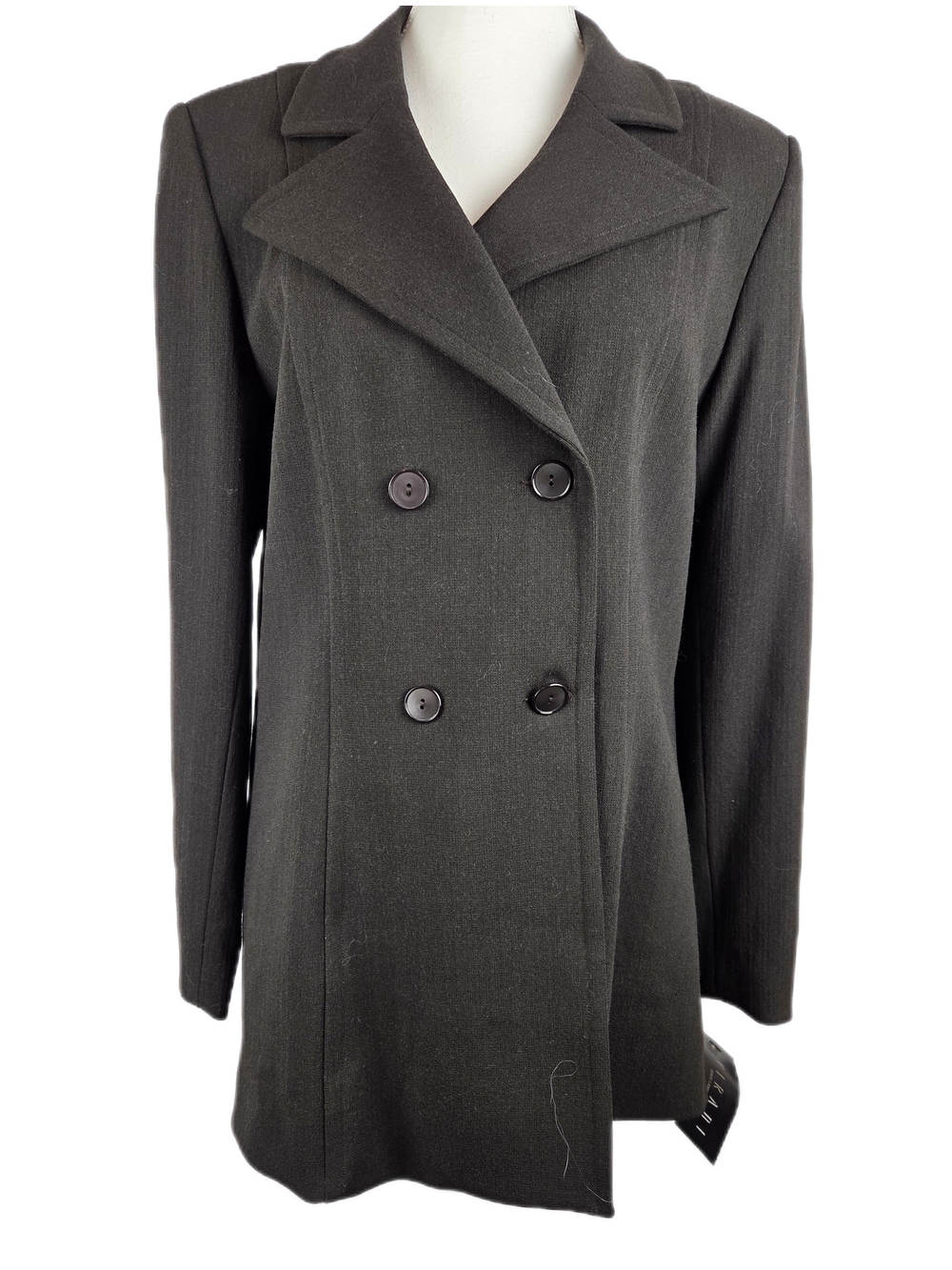 Virani White Label Vintage Double-Breasted Wool Blend Peacoat Jacket